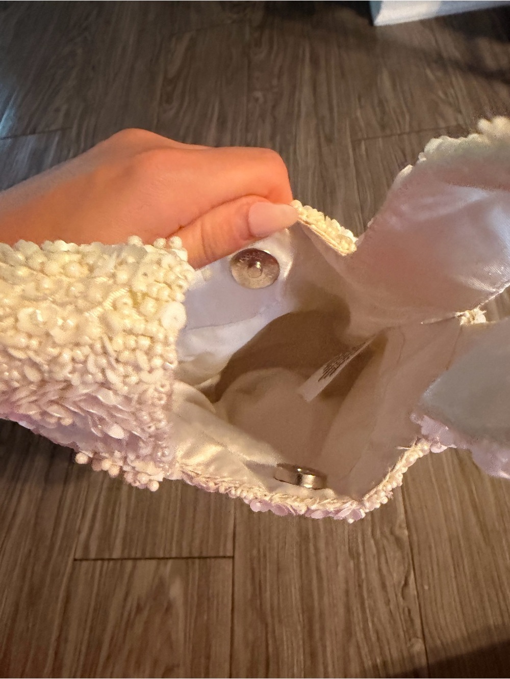 Marshalls Ivory Sequin Knot Wristlet - Picture 7 of 9